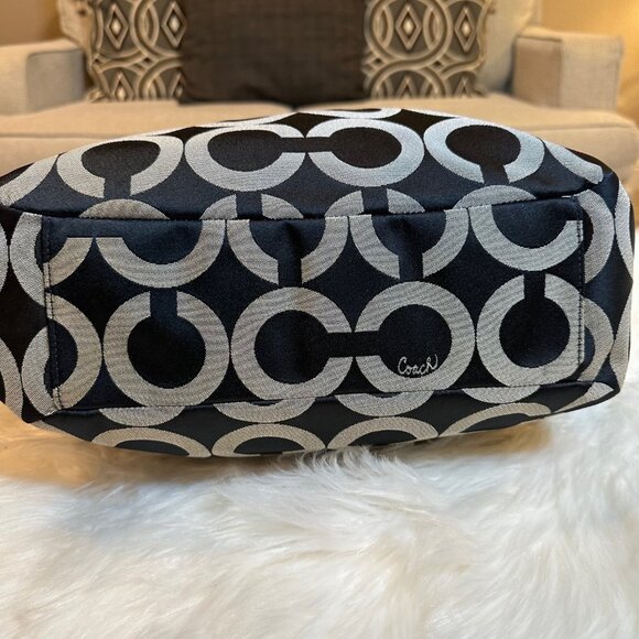 Coach Bag Black and Cream Shoulder Bag NWOT - Picture 7 of 12